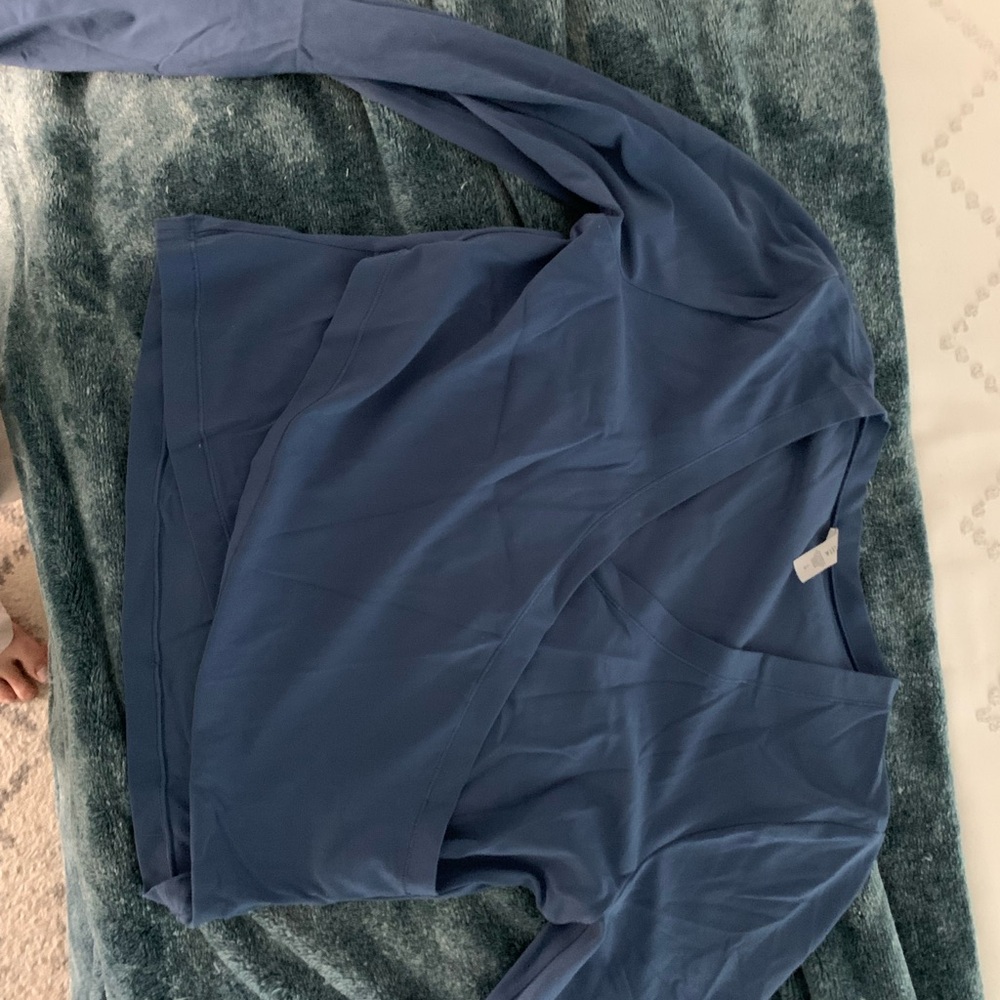 Athleta Deep Blue Women's wrap workout top